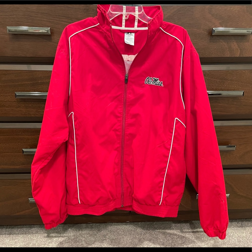 NWOT- Ole Miss Rebels rain jacket/windbreaker